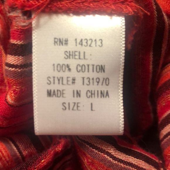 Double V striped cotton tank top. - Picture 5 of 5